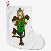 ein Weihnachtsmädchen Großer Weihnachtsstrumpf (Vorderseite)