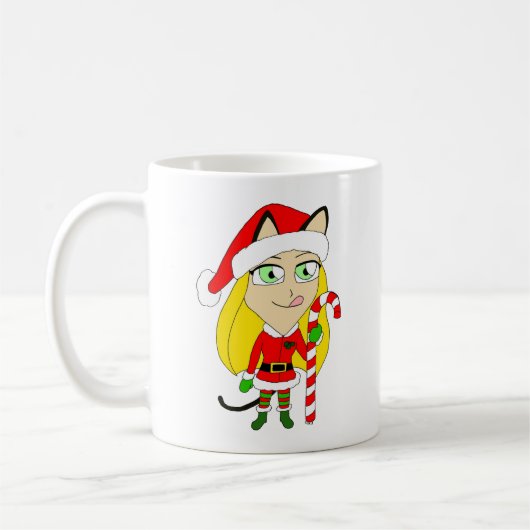ein Weihnachtsmädchen Kaffeetasse (Links)