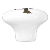 ein Weihnachtsmädchen Keramik Knob Keramikknauf (Seitenansicht)