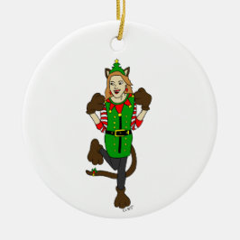 ein Weihnachtsmädchen Keramik Ornament