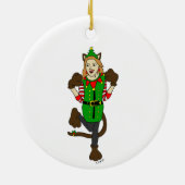 ein Weihnachtsmädchen Keramik Ornament (Hinten)