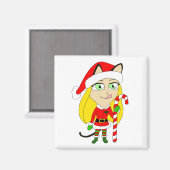 ein Weihnachtsmädchen Magnet (Vorderseite/Rückseite)