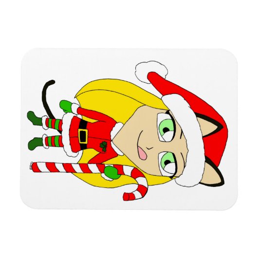 ein Weihnachtsmädchen Magnet (Horizontal)