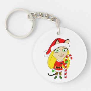 ein Weihnachtsmädchen Schlüsselanhänger