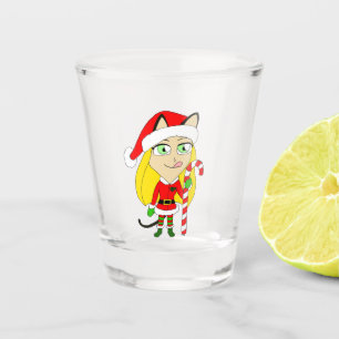 ein Weihnachtsmädchen Schnapsglas