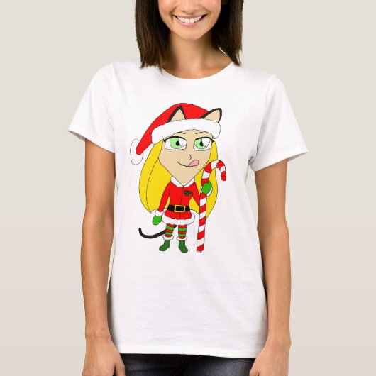 ein Weihnachtsmädchen T-Shirt (Vorderseite)