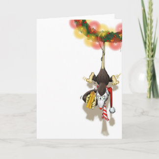 Ein Weihnachtsopossum Feiertagskarte