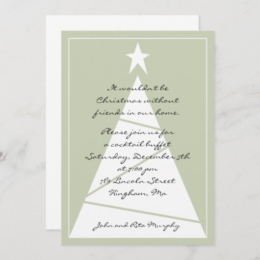 Ein WeihnachtsParty! Einladung (Vorne/Hinten)