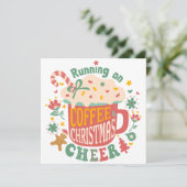 Ein Weihnachtsretro für den Kaffee Feiertagskarte (Stehend Vorderseite)