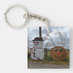 Ein Weihnachtsring im Bauernhof Schlüsselanhänger