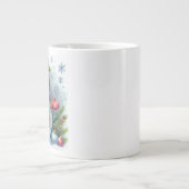 Ein Weihnachtsschneemann auf einer Kälte und Schne Jumbo-Tasse (Vorderseite)