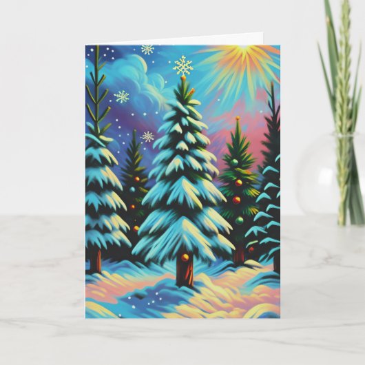 Ein Weihnachtsstar Feiertagskarte (Vorderseite)