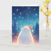 Ein Weihnachtstraum für den Polarbär Karte (Gelbe Blume)