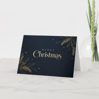 Ein Weihnachtswunsch um Mitternacht Feiertagskarte
