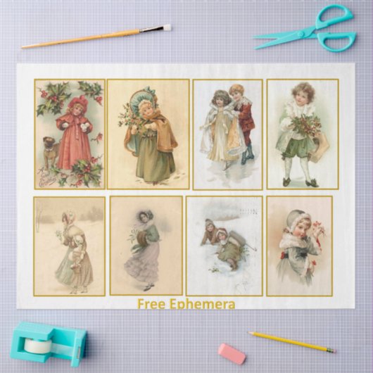 Ein Weihnachtszeitalter 8 Seidenpapier (Basteln)