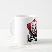 Ein weinendes Clowngesicht Kaffeetasse (Vorderseite Links)