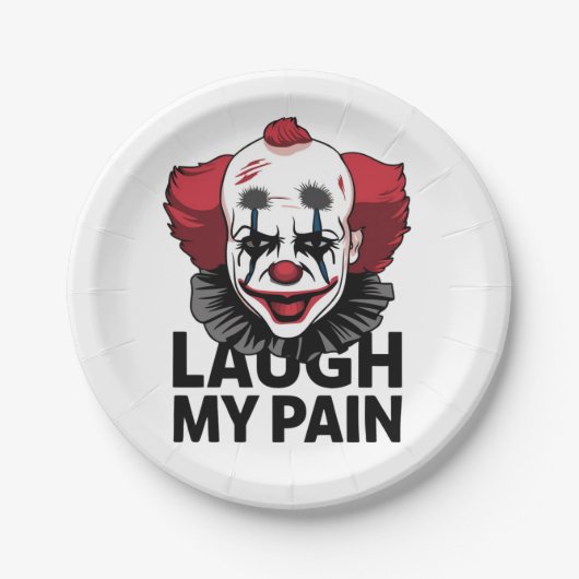 Ein weinendes Clowngesicht Pappteller (Vorderseite)