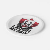 Ein weinendes Clowngesicht Pappteller (Schrägansicht)