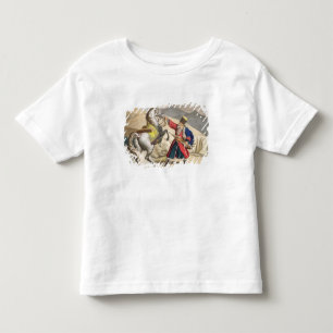 Ein Weinstein mit seinem Pferd, graviert durch das Kleinkind T-shirt