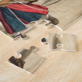 Ein Weinstein mit seinem Pferd, graviert durch das Puzzle (Seite)