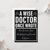 Ein weiser Arzt schrieb einmal - Funny Doctor Spri Karte (Vorderseite/Rückseite Beispiel)