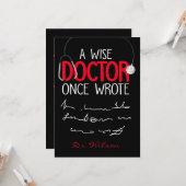 Ein weiser Arzt schrieb einmal - Funny Doctor Spri Karte (Vorderseite/Rückseite Beispiel)