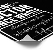 Ein weiser Arzt schrieb einmal Meme Funny Doctor Poster (Ecke)