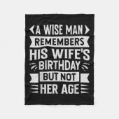 Ein weiser Mann erinnert sich an seine Frau zum Ge Fleecedecke (Vorderseite)