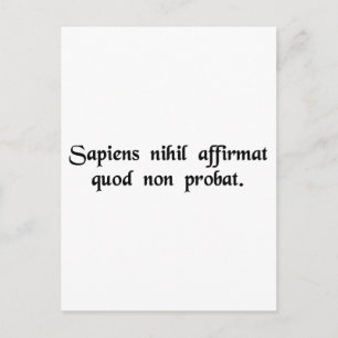 Ein weiser Mann Staaten als wahres Nichts, das er  Postkarte
