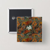 Ein Weiß- und Herbstbaum Button (Vorne & Hinten)