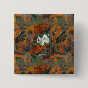 Ein Weiß- und Herbstbaum Button