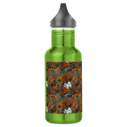 Ein Weiß- und Herbstbaum Edelstahlflasche (Links)