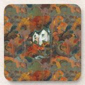 Ein Weiß- und Herbstbaum Getränkeuntersetzer (Vorderseite)