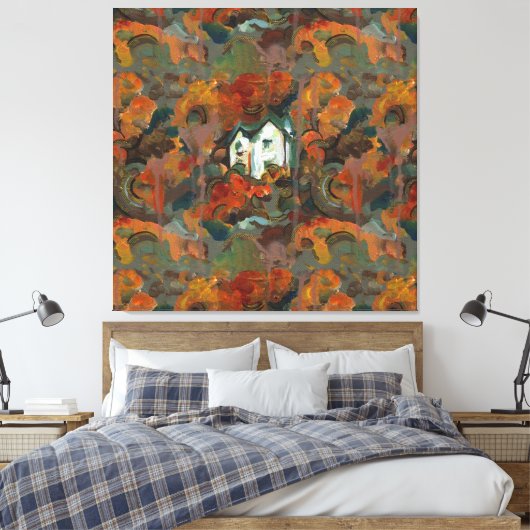 Ein Weiß- und Herbstbaum Leinwanddruck (Insitu (Schlafzimmer))