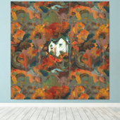 Ein Weiß- und Herbstbaum Leinwanddruck (Insitu (Holzboden))