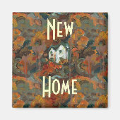 Ein Weiß- und Herbstbaum Magnet (Vorne)