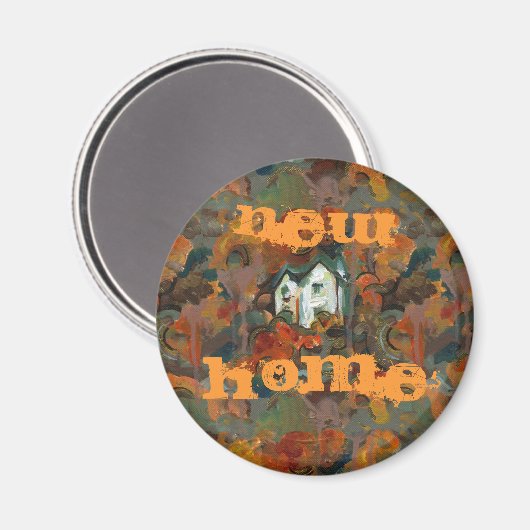 Ein Weiß- und Herbstbaum Magnet (Vorderseite/Rückseite)