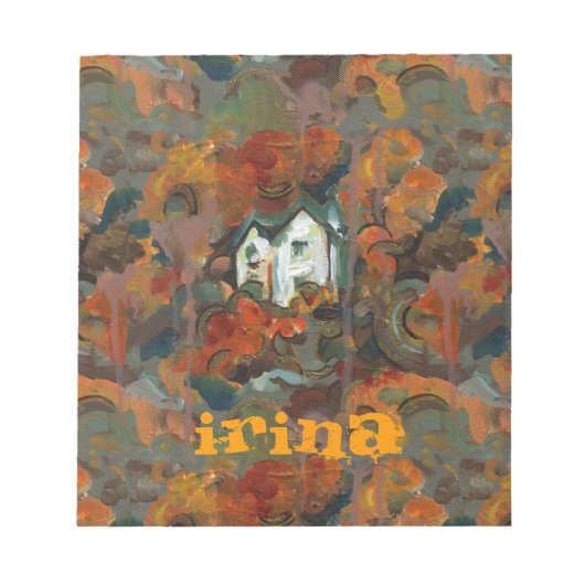 Ein Weiß- und Herbstbaum Notizblock (Vorderseite)