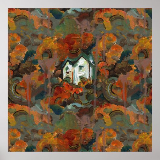 Ein Weiß- und Herbstbaum Poster (Vorne)