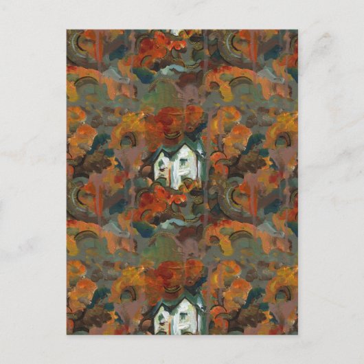 Ein Weiß- und Herbstbaum Postkarte (Vorderseite)