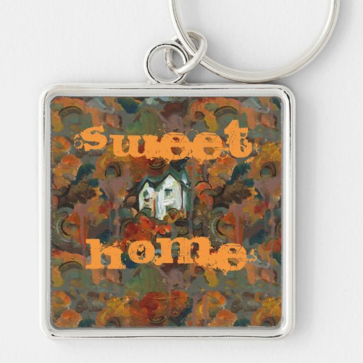 Ein Weiß- und Herbstbaum Schlüsselanhänger (Vorne)