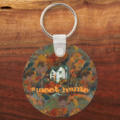 Ein Weiß- und Herbstbaum Schlüsselanhänger (Vorderseite)