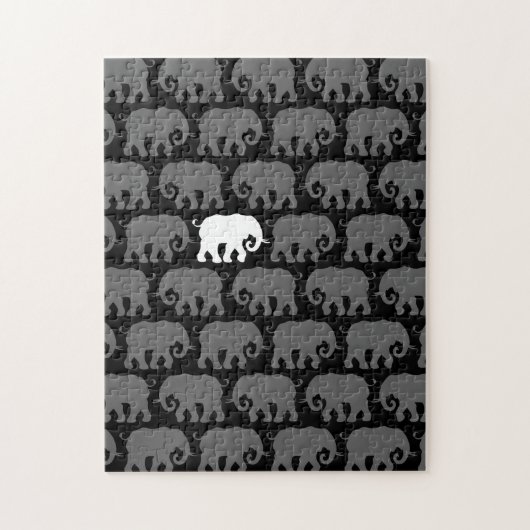 Ein weißer Elefant in einer Herde Puzzle (Vertikal)