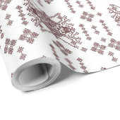 ein weißer Hintergrund mit rotem Muster Geschenkpapier (Rolleneckpunkt)