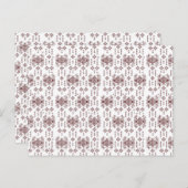 ein weißer Hintergrund mit rotem Muster Postkarte (Vorne/Hinten)