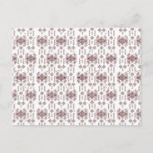 ein weißer Hintergrund mit rotem Muster Postkarte (Vorderseite)