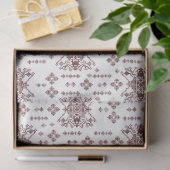 ein weißer Hintergrund mit rotem Muster Seidenpapier (Geschenk)