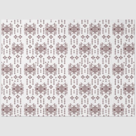 ein weißer Hintergrund mit rotem Muster Seidenpapier (Vorderseite)