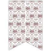 ein weißer Hintergrund mit rotem Muster Wimpelkette (Zweite Fahne)