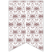 ein weißer Hintergrund mit rotem Muster Wimpelkette (Dritte Fahne)